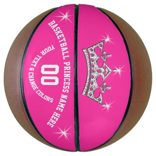 Basketball Princess Personalisiert Basketball Ball (Vertikal)