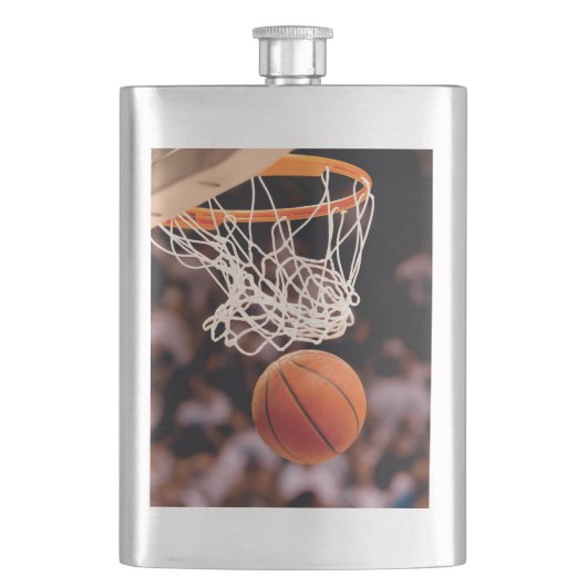 Basketball-Punktvergabe Flachmann (Vorderseite)