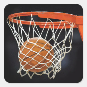 Basketball Quadratischer Aufkleber