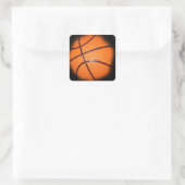 Basketball Quadratischer Aufkleber (Tasche)