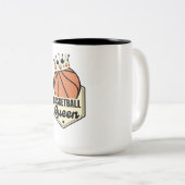 Basketball Queen - Crown Sportwear for Court Zweifarbige Tasse (VorderseiteRechts)