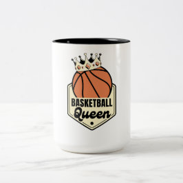 Basketball Queen - Crown Sportwear for Court Zweifarbige Tasse