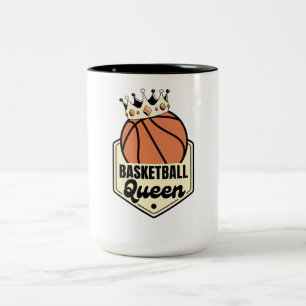 Basketball Queen - Crown Sportwear for Court Zweifarbige Tasse