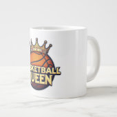 Basketball Queen Jumbo-Tasse (Vorderseite Rechts)