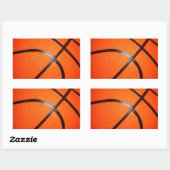 Basketball Rechteckiger Aufkleber (Blatt)