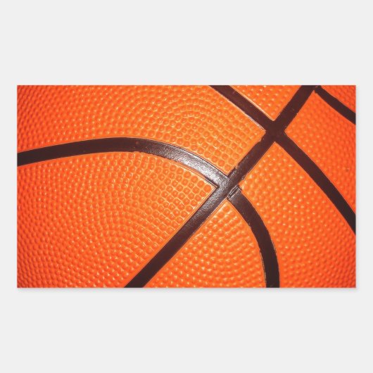 Basketball Rechteckiger Aufkleber (Vorderseite)