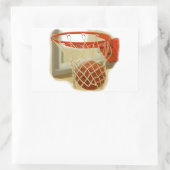 Basketball Rechteckiger Aufkleber (Tasche)
