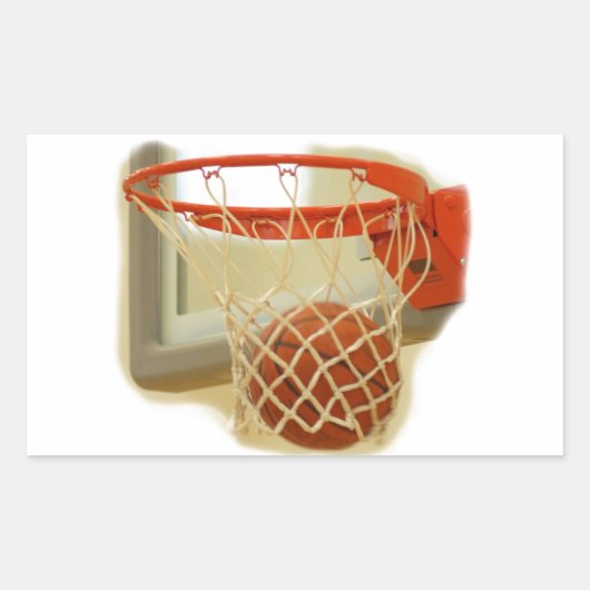 Basketball Rechteckiger Aufkleber (Vorderseite)