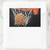 Basketball Rechteckiger Aufkleber (Tasche)
