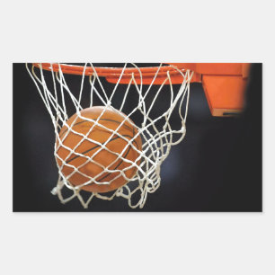 Basketball Rechteckiger Aufkleber