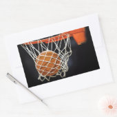 Basketball Rechteckiger Aufkleber (Umschlag)