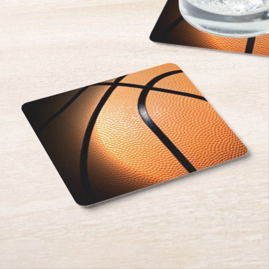 Basketball Rechteckiger Pappuntersetzer (angewinkelt)