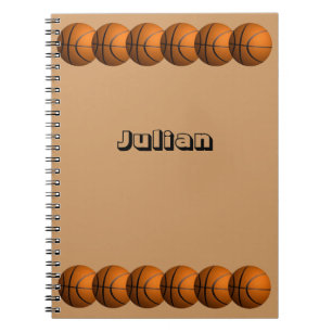 Basketball-Reihe Persönlicher Name Notebook Notizblock
