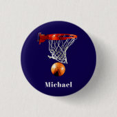 Basketball Replace with Your Name Button (Vorderseite)
