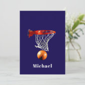 Basketball Replace with Your Name Card (Stehend Vorderseite)