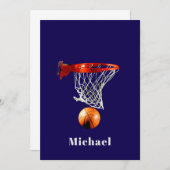 Basketball Replace with Your Name Card (Vorne/Hinten)