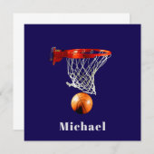Basketball Replace with Your Name Card (Vorne/Hinten)