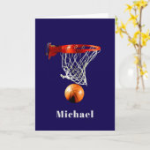 Basketball Replace with Your Name Karte (Gelbe Blume)