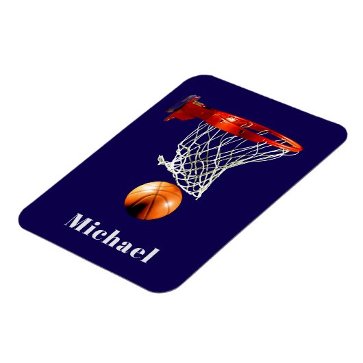 Basketball Replace with Your Name Magnet (Linke Seite)