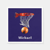 Basketball Replace with Your Name Serviette (Vorderseite)
