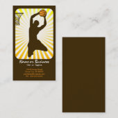 Basketball: Retro Strahlen: Visitenkarte (Vorne/Hinten)