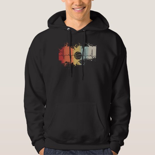 Basketball Retro Vintag Hoodie (Vorderseite)