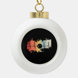 Basketball Retro Vintag Keramik Kugel-Ornament