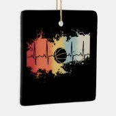 Basketball Retro Vintag Keramikornament (Rechts)