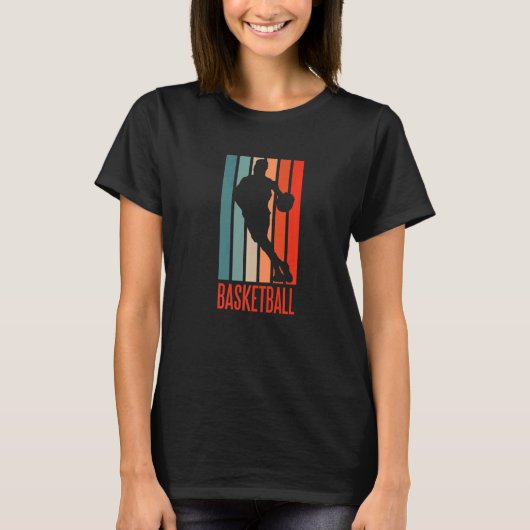 Basketball retro vintage basketball player 2 T-Shirt (Vorderseite)
