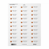 Basketball Return Address Labels (Vorne)