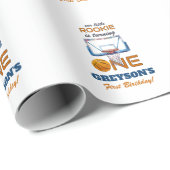 Basketball Rookie Of The Year First Birthday Geschenkpapier (Rolleneckpunkt)