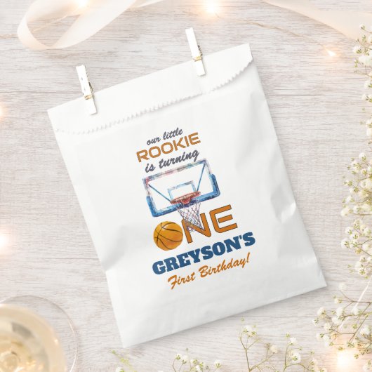 Basketball Rookie Of The Year First Birthday Geschenktütchen (Ausgeschnitten)