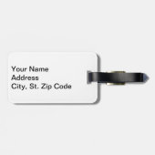 Basketball rot und weiß gepäckanhänger (Rückseite horizontal)