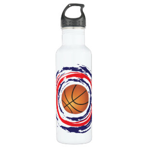 Basketball-rotes Blaues und weiß Trinkflasche