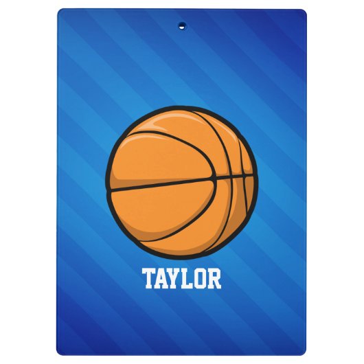 Basketball; Royal Blue Stripes Klemmbrett (Rückseite)