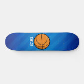 Basketball; Royal Blue Stripes Skateboard (Horizontal)