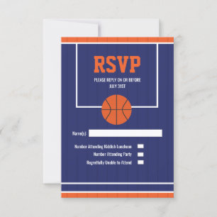 Basketball-RSVP-Karte RSVP Karte