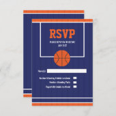 Basketball-RSVP-Karte RSVP Karte (Vorne/Hinten)