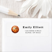 Basketball-Rücksendeadressetiketten (Insitu)