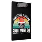 Basketball ruft und ich muss gehen klemmbrett (Rechts)