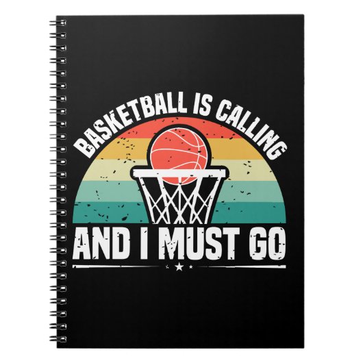 Basketball ruft und ich muss gehen notizblock (Vorderseite)