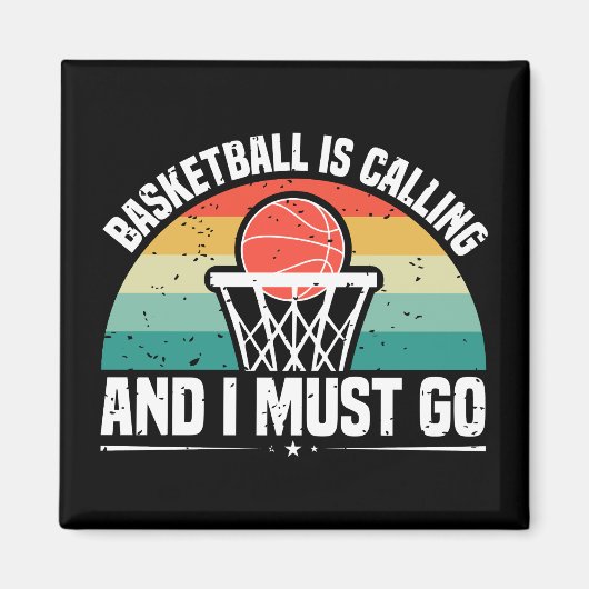 Basketball ruft und ich muss Papier gehen Magnet (Vorne)