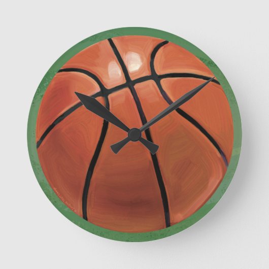 Basketball Runde Wanduhr (Vorderseite)