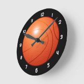 Basketball Runde Wanduhr (Winkel)