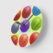 Basketball Runde Wanduhr (Winkel)