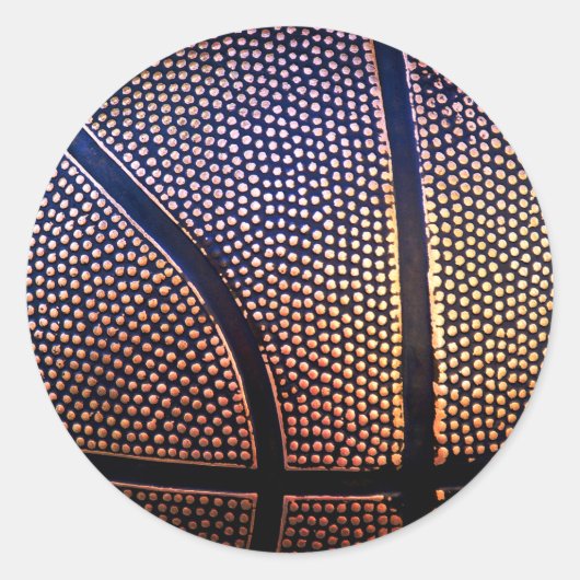 Basketball Runder Aufkleber (Vorderseite)