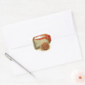 Basketball Runder Aufkleber (Umschlag)