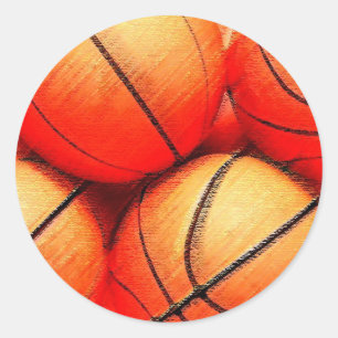 Basketball Runder Aufkleber
