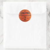 Basketball Runder Aufkleber (Tasche)