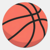 Basketball Runder Aufkleber (Vorderseite)